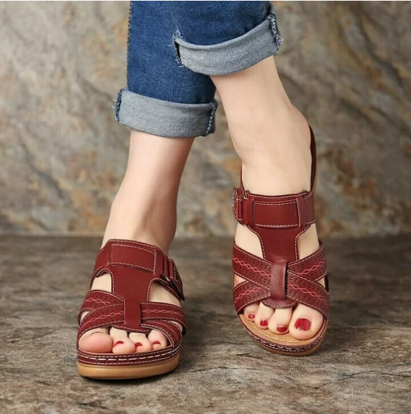 High end open toe orthopedic sandals